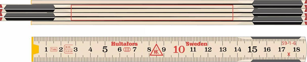 Tumstock med profiltryck – 1 m