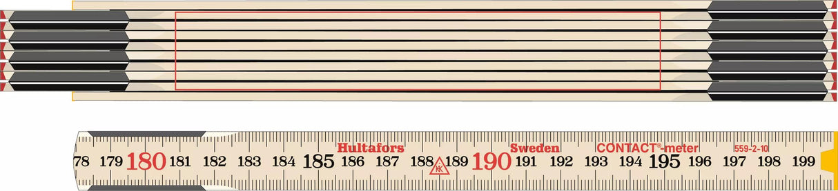 Folding ruler custom print - Contact-meter